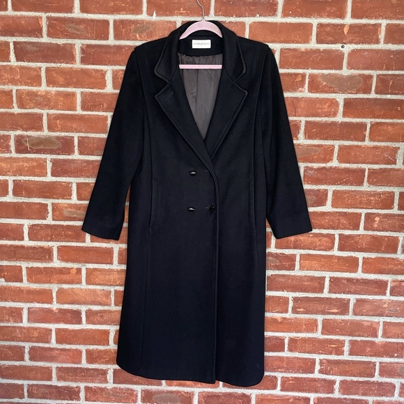 Vintage black wool long maxi coat - Picture 10 of 11
